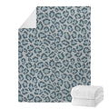 Snow Leopard Knitted Pattern Print Blanket