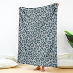 Snow Leopard Knitted Pattern Print Blanket
