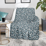 Snow Leopard Knitted Pattern Print Blanket