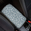 Snow Leopard Knitted Pattern Print Car Center Console Cover