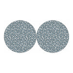 Snow Leopard Knitted Pattern Print Car Coasters