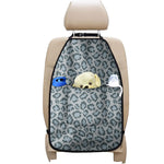 Snow Leopard Knitted Pattern Print Car Seat Organizers