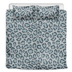 Snow Leopard Knitted Pattern Print Duvet Cover Bedding Set