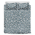 Snow Leopard Knitted Pattern Print Duvet Cover Bedding Set