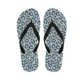 Snow Leopard Knitted Pattern Print Flip Flops