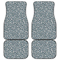 Snow Leopard Knitted Pattern Print Front and Back Car Floor Mats