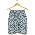 Snow Leopard Knitted Pattern Print Men's Shorts