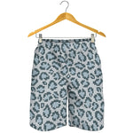 Snow Leopard Knitted Pattern Print Men's Shorts