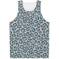 Snow Leopard Knitted Pattern Print Men's Tank Top