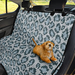 Snow Leopard Knitted Pattern Print Pet Car Back Seat Cover