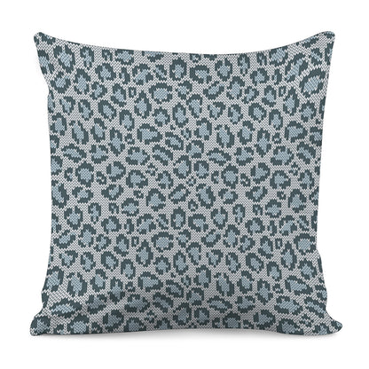 Snow Leopard Knitted Pattern Print Pillow Cover