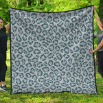 Snow Leopard Knitted Pattern Print Quilt