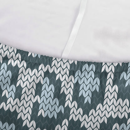 Snow Leopard Knitted Pattern Print Sofa Cover