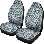Snow Leopard Knitted Pattern Print Universal Fit Car Seat Covers