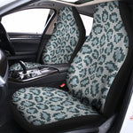 Snow Leopard Knitted Pattern Print Universal Fit Car Seat Covers