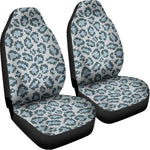 Snow Leopard Knitted Pattern Print Universal Fit Car Seat Covers