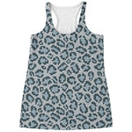 Snow Leopard Knitted Pattern Print Women's Racerback Tank Top