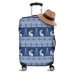 Snow Rabbit Knitted Pattern Print Luggage Cover