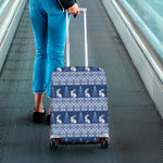 Snow Rabbit Knitted Pattern Print Luggage Cover