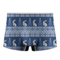 Snow Rabbit Knitted Pattern Print Men's Boxer Briefs
