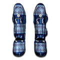 Snow Rabbit Knitted Pattern Print Muay Thai Shin Guards