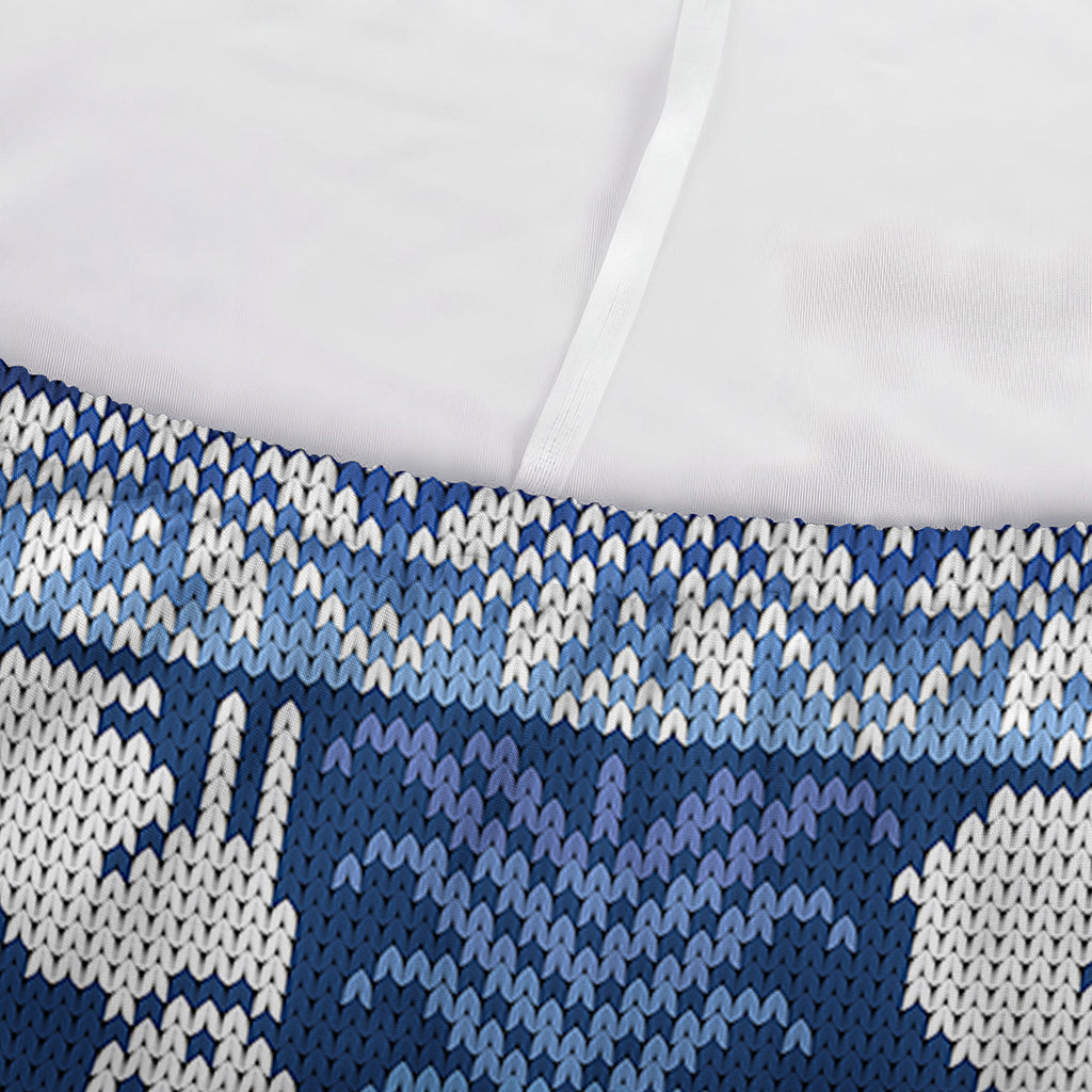 Snow Rabbit Knitted Pattern Print Sofa Cover