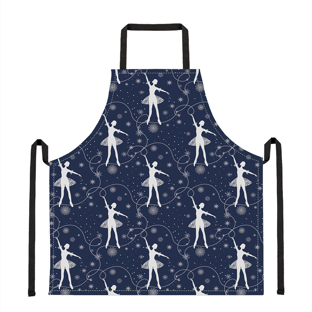 Snowflake Ballet Pattern Print Apron