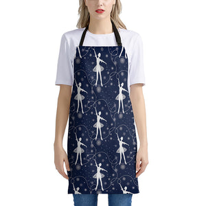 Snowflake Ballet Pattern Print Apron