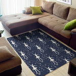 Snowflake Ballet Pattern Print Area Rug