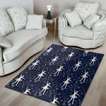 Snowflake Ballet Pattern Print Area Rug