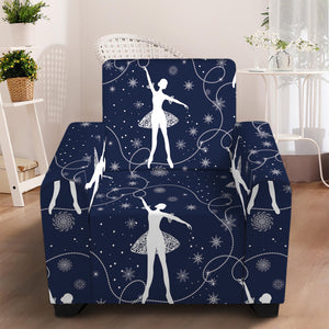 Snowflake Ballet Pattern Print Armchair Slipcover