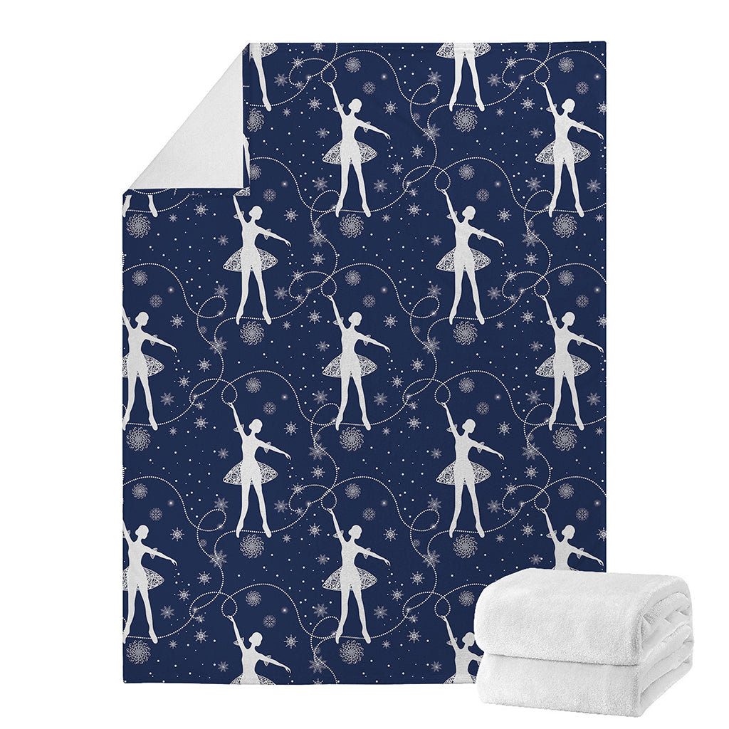 Snowflake Ballet Pattern Print Blanket