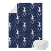 Snowflake Ballet Pattern Print Blanket