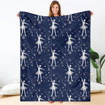 Snowflake Ballet Pattern Print Blanket