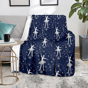 Snowflake Ballet Pattern Print Blanket