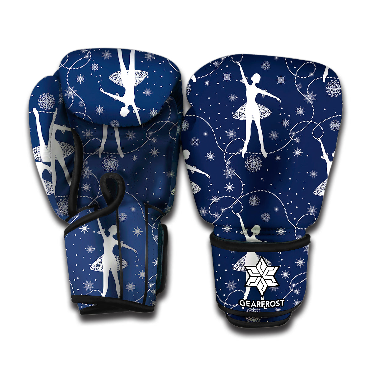 Snowflake Ballet Pattern Print Boxing Gloves