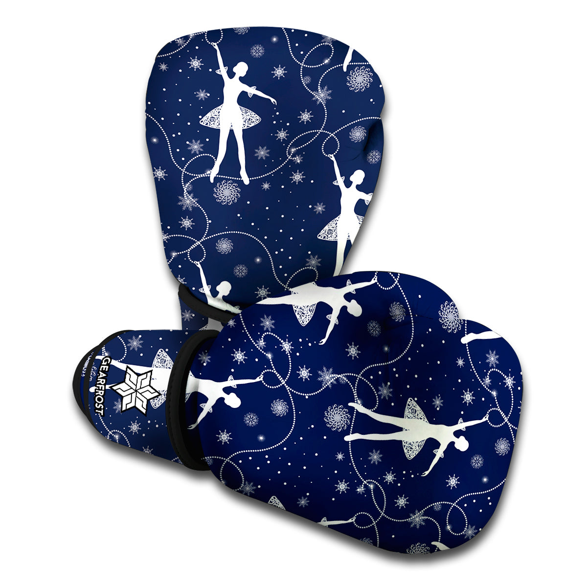 Snowflake Ballet Pattern Print Boxing Gloves