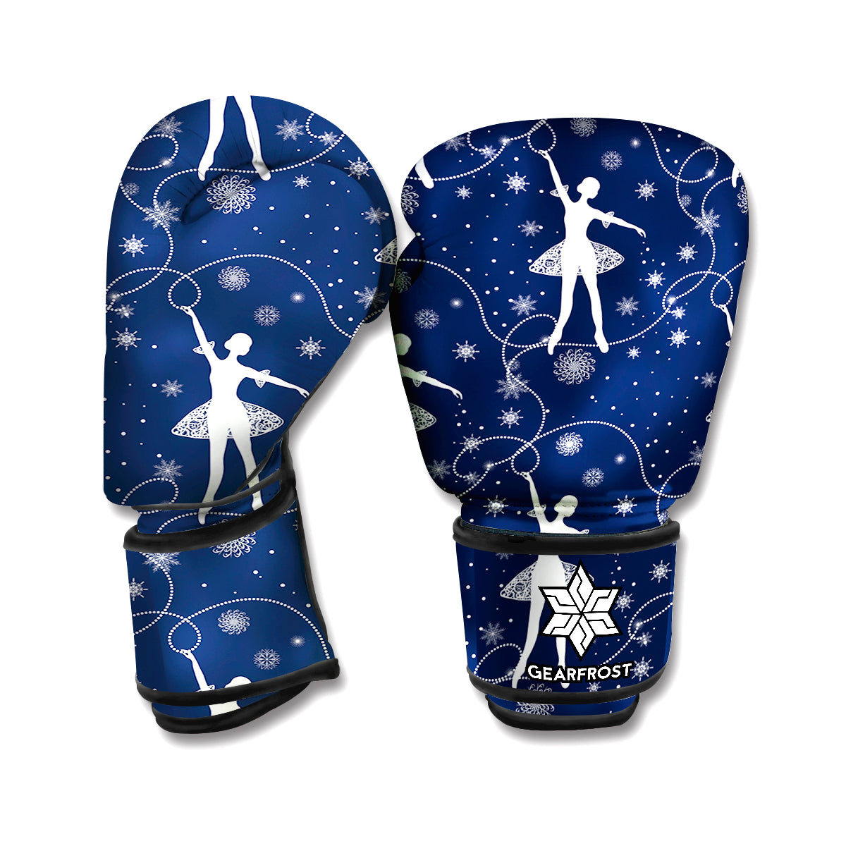 Snowflake Ballet Pattern Print Boxing Gloves