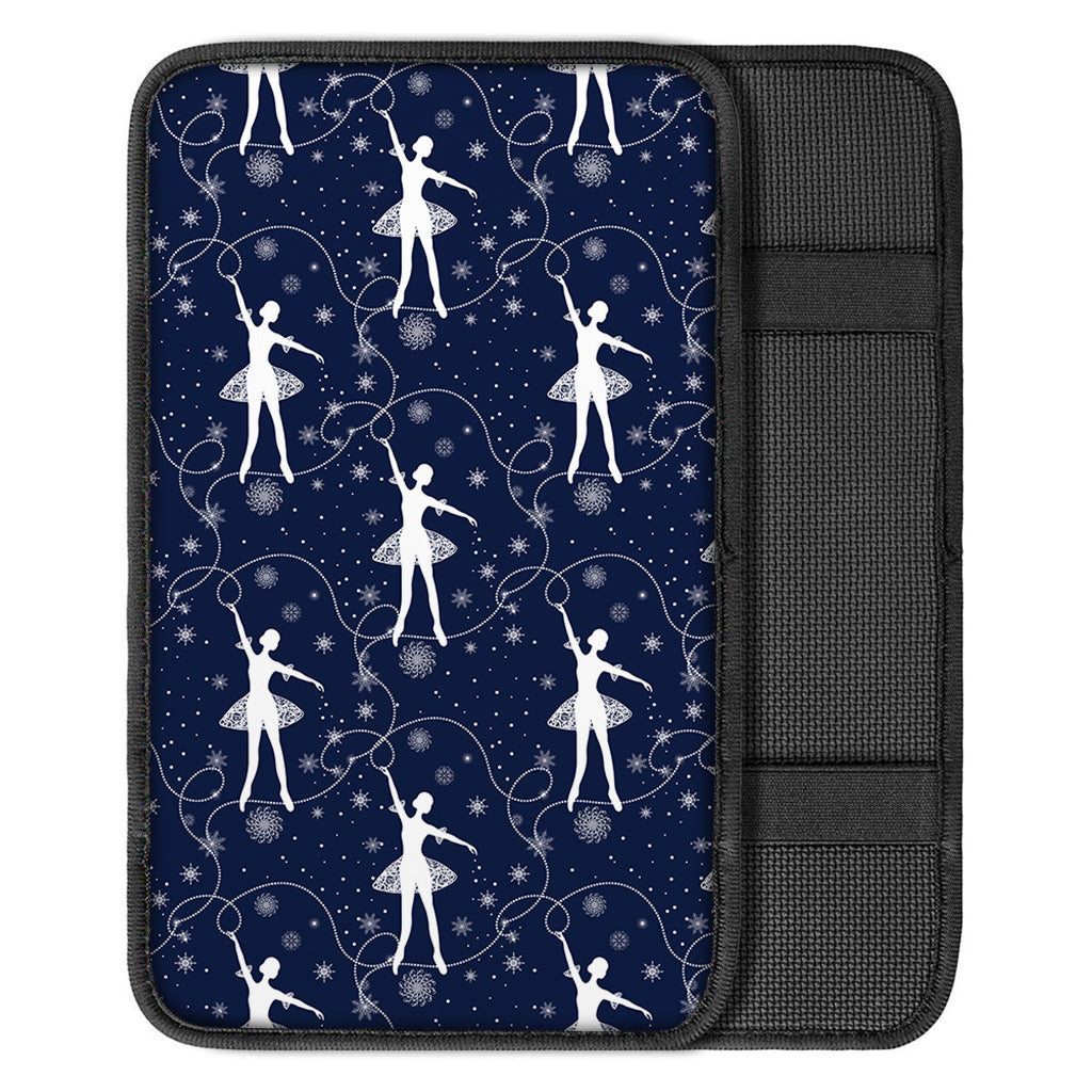 Snowflake Ballet Pattern Print Car Center Console Cover