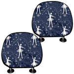 Snowflake Ballet Pattern Print Car Headrest Covers