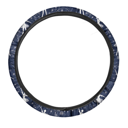 Snowflake Ballet Pattern Print Car Steering Wheel Cover