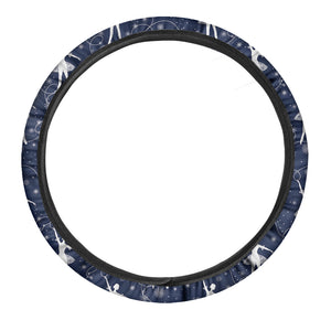 Snowflake Ballet Pattern Print Car Steering Wheel Cover