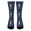 Snowflake Ballet Pattern Print Crew Socks