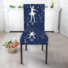 Snowflake Ballet Pattern Print Dining Chair Slipcover