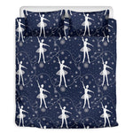 Snowflake Ballet Pattern Print Duvet Cover Bedding Set