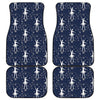 Snowflake Ballet Pattern Print Front and Back Car Floor Mats