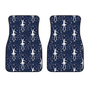 Snowflake Ballet Pattern Print Front Car Floor Mats