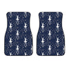 Snowflake Ballet Pattern Print Front Car Floor Mats