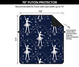 Snowflake Ballet Pattern Print Futon Protector