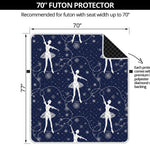 Snowflake Ballet Pattern Print Futon Protector